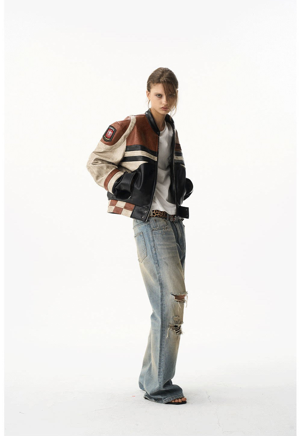 Distressed Leather Jacket