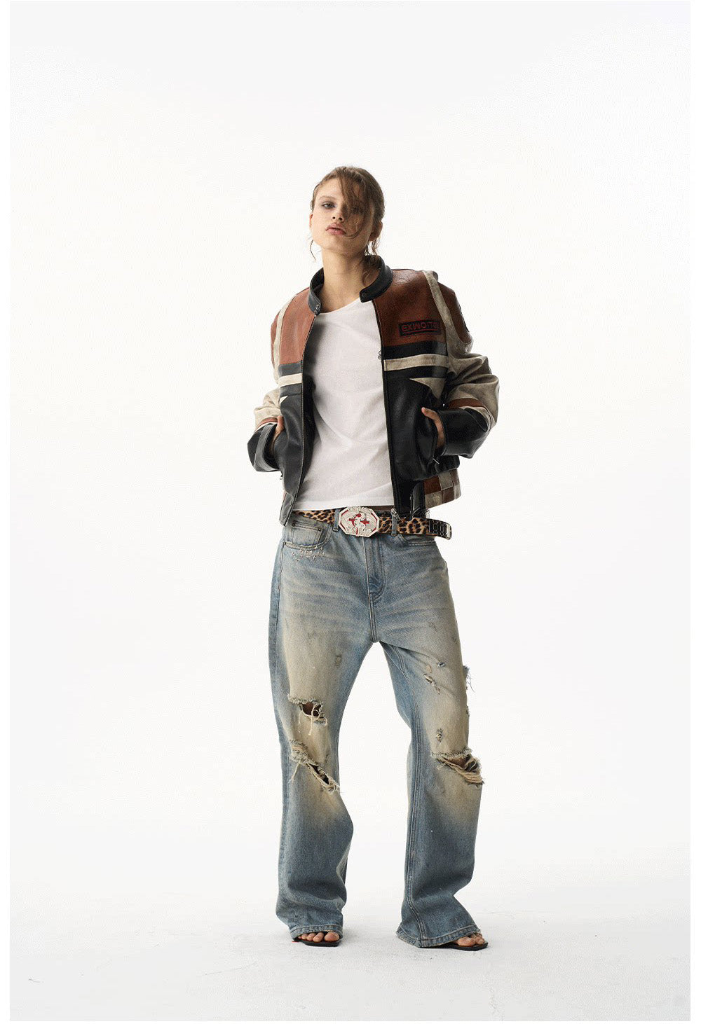 Distressed Leather Jacket