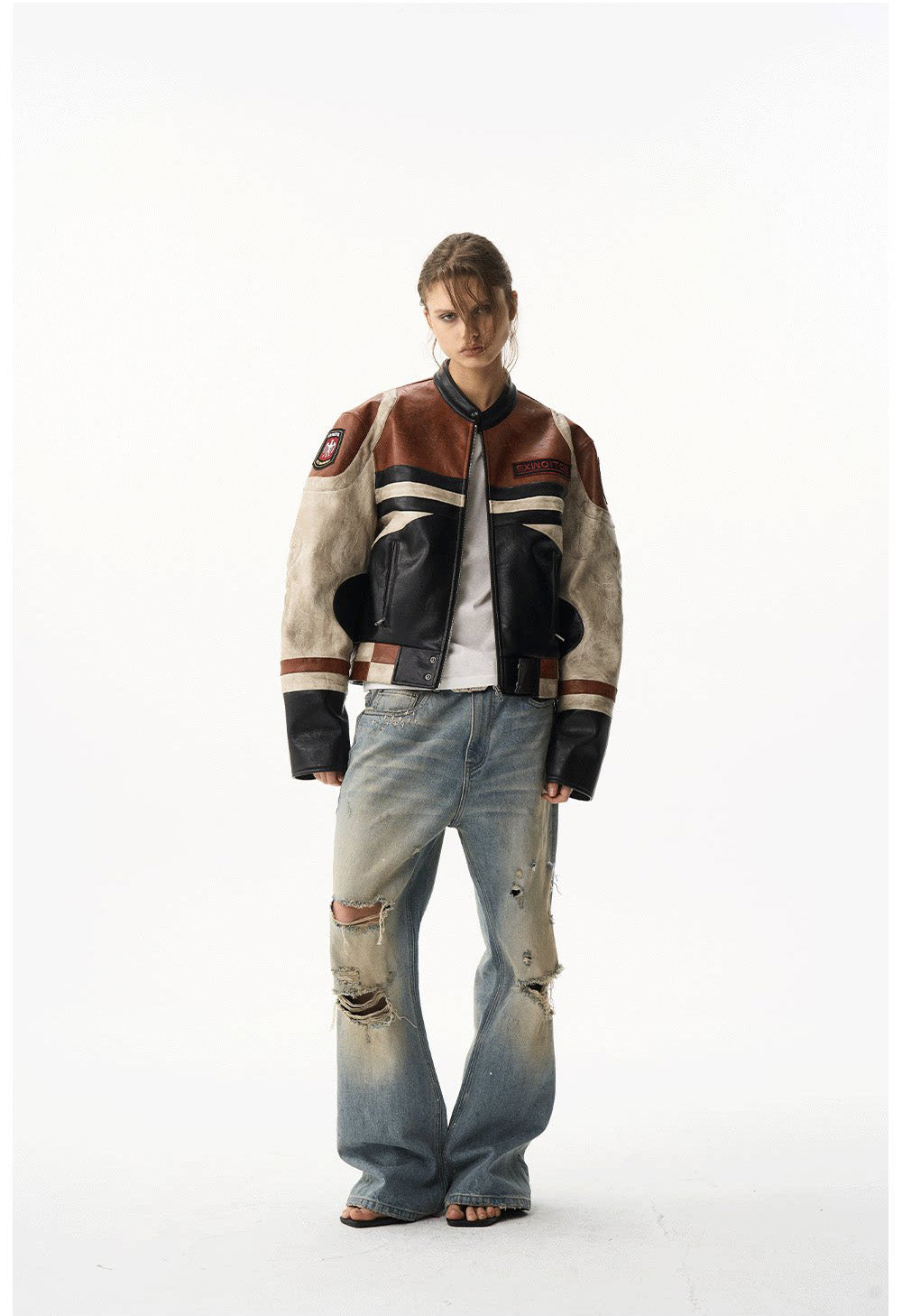 Distressed Leather Jacket