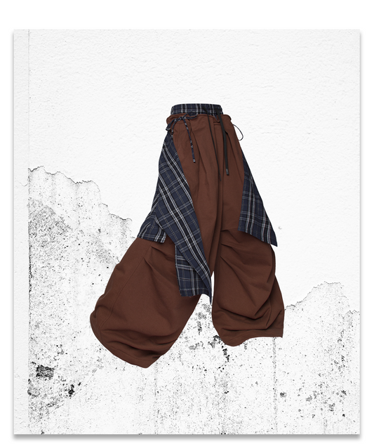 Double-Waistband Casual Pants