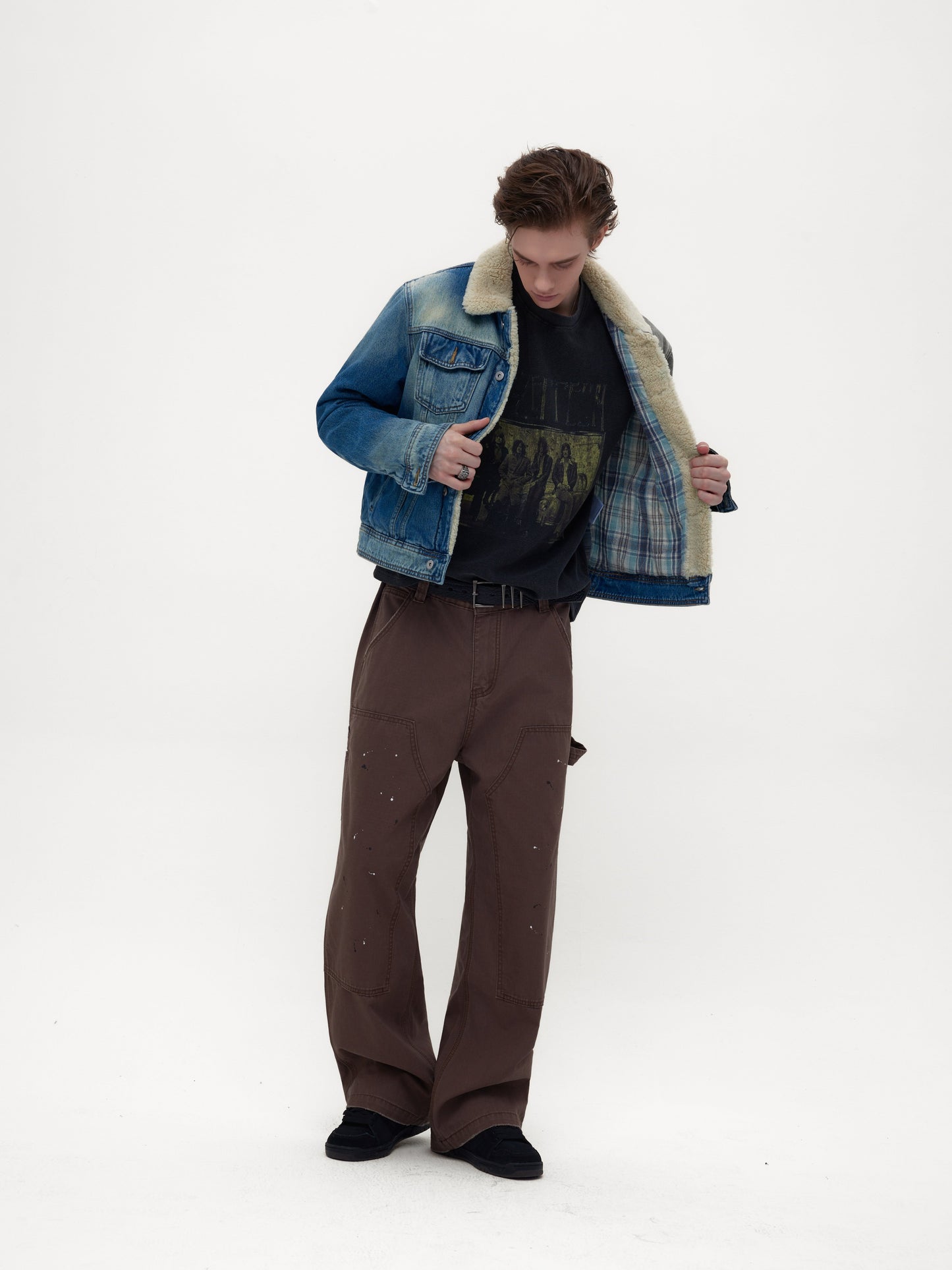 Splatter Paint Finish Workwear Pants