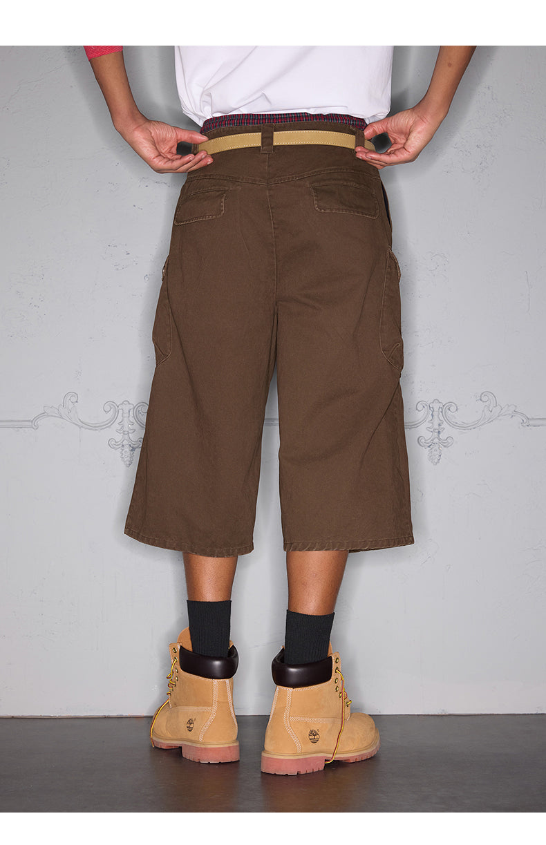 Three-Dimensional Pocket Workwear Shorts