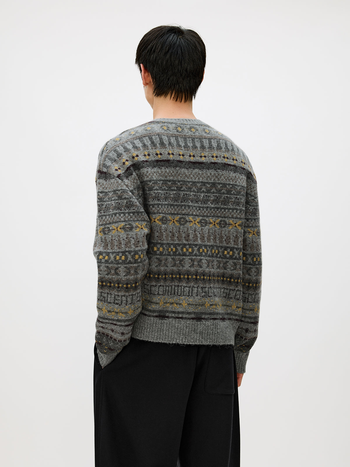 Crew Neck Button-Down Cardigan