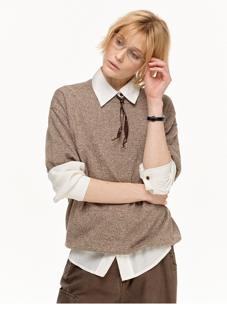 Round-Neck Casual Shirt