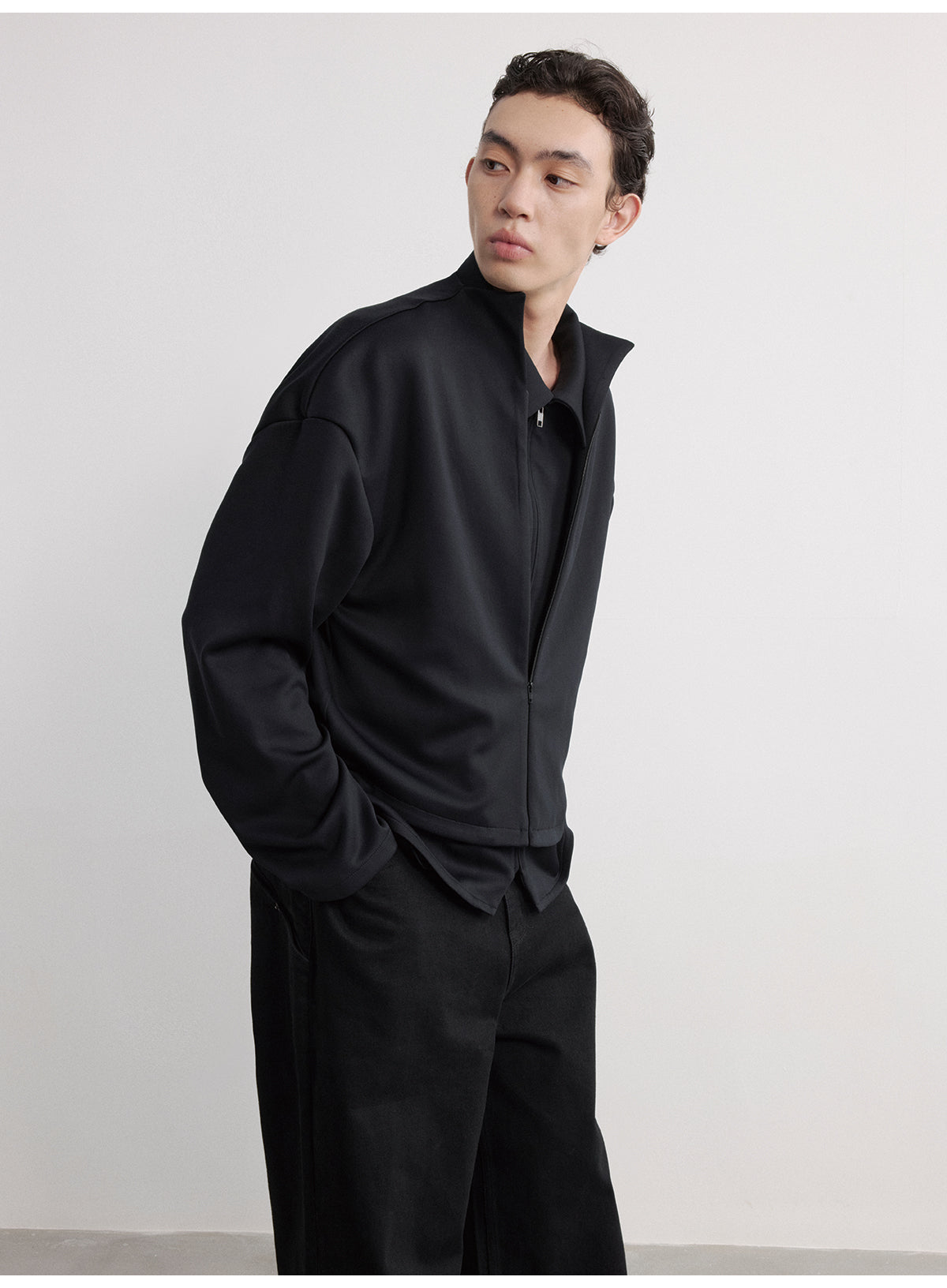 Fake Two-Piece Zipper Shirt