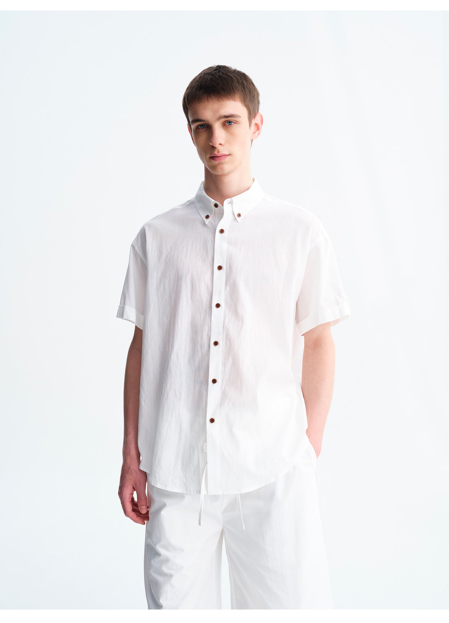 Shirt with Turn-Up Cuffs