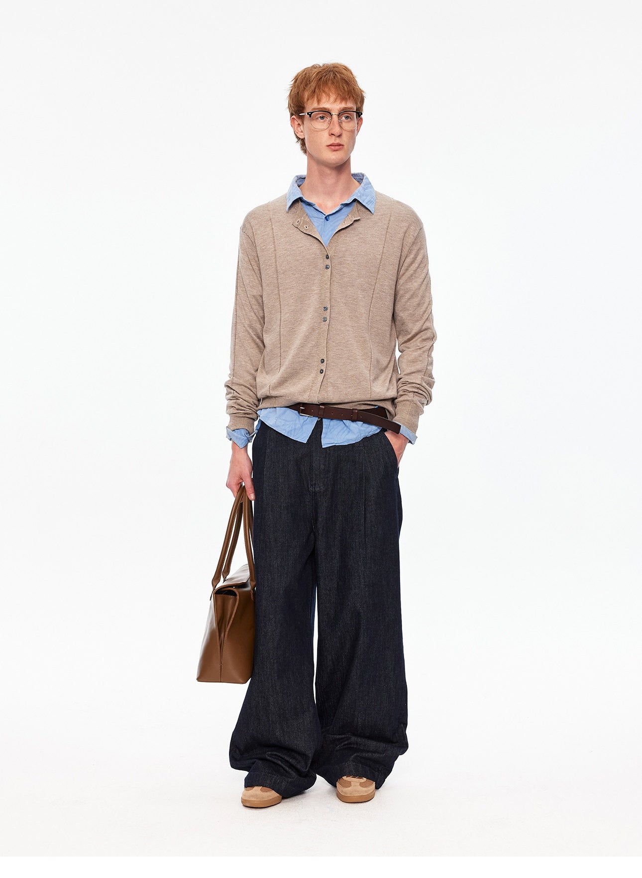 Mulberry Silk-Blend Knit Cardigan
