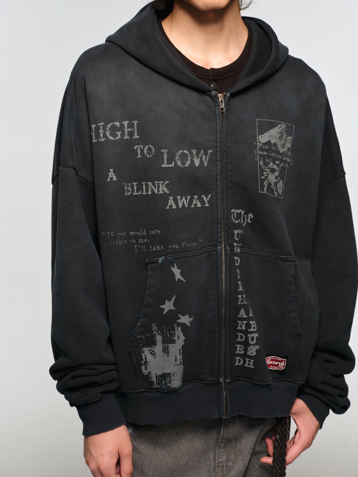 Heavyweight Retro-Style Hooded Sweatshirt