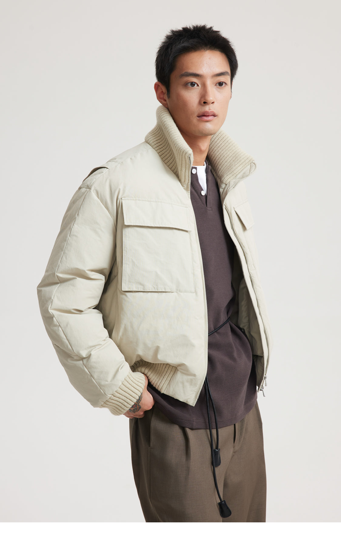 Large Pocket Down Jacket