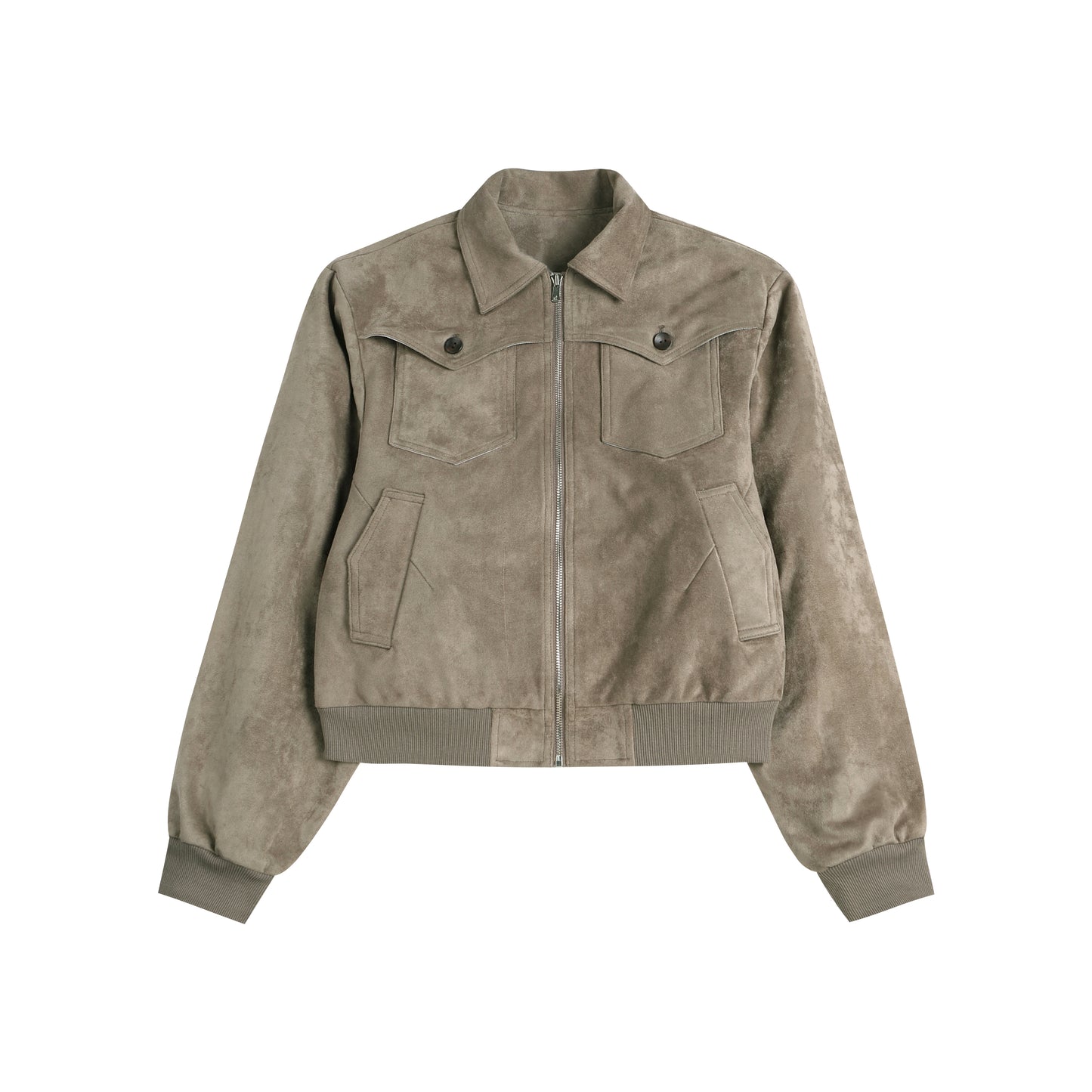 Suede multi-pocket jacket