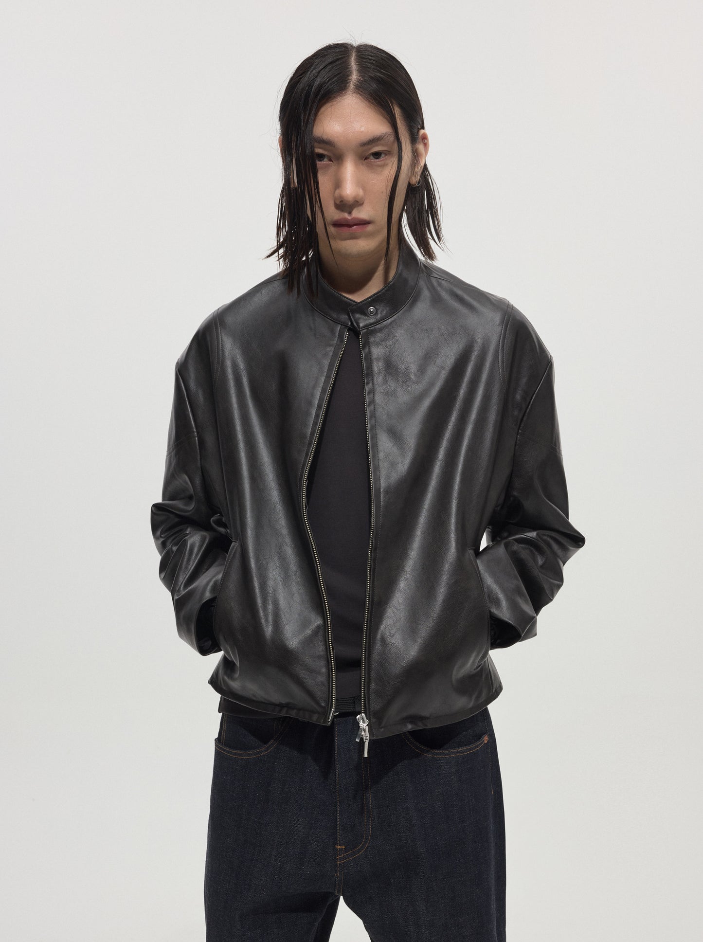 Oversized Motorcycle Leather Jacket
