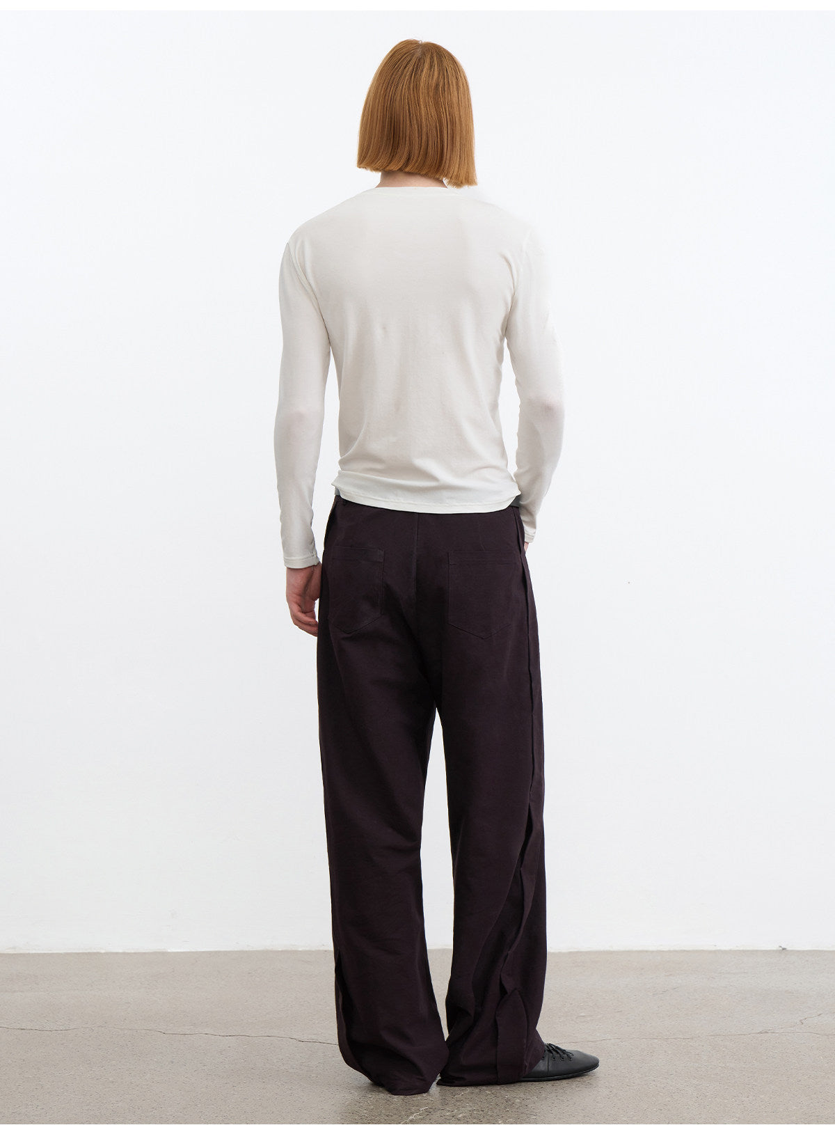 Casual Pants with Side Ribbing