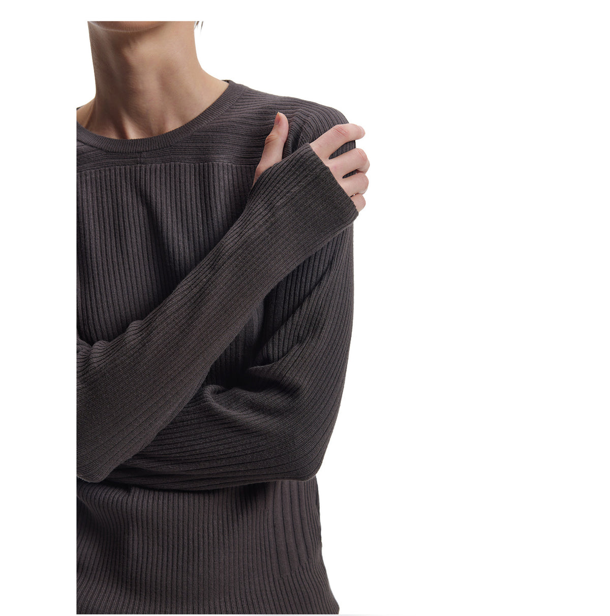 Textured Patchwork Slim-Fit Knit