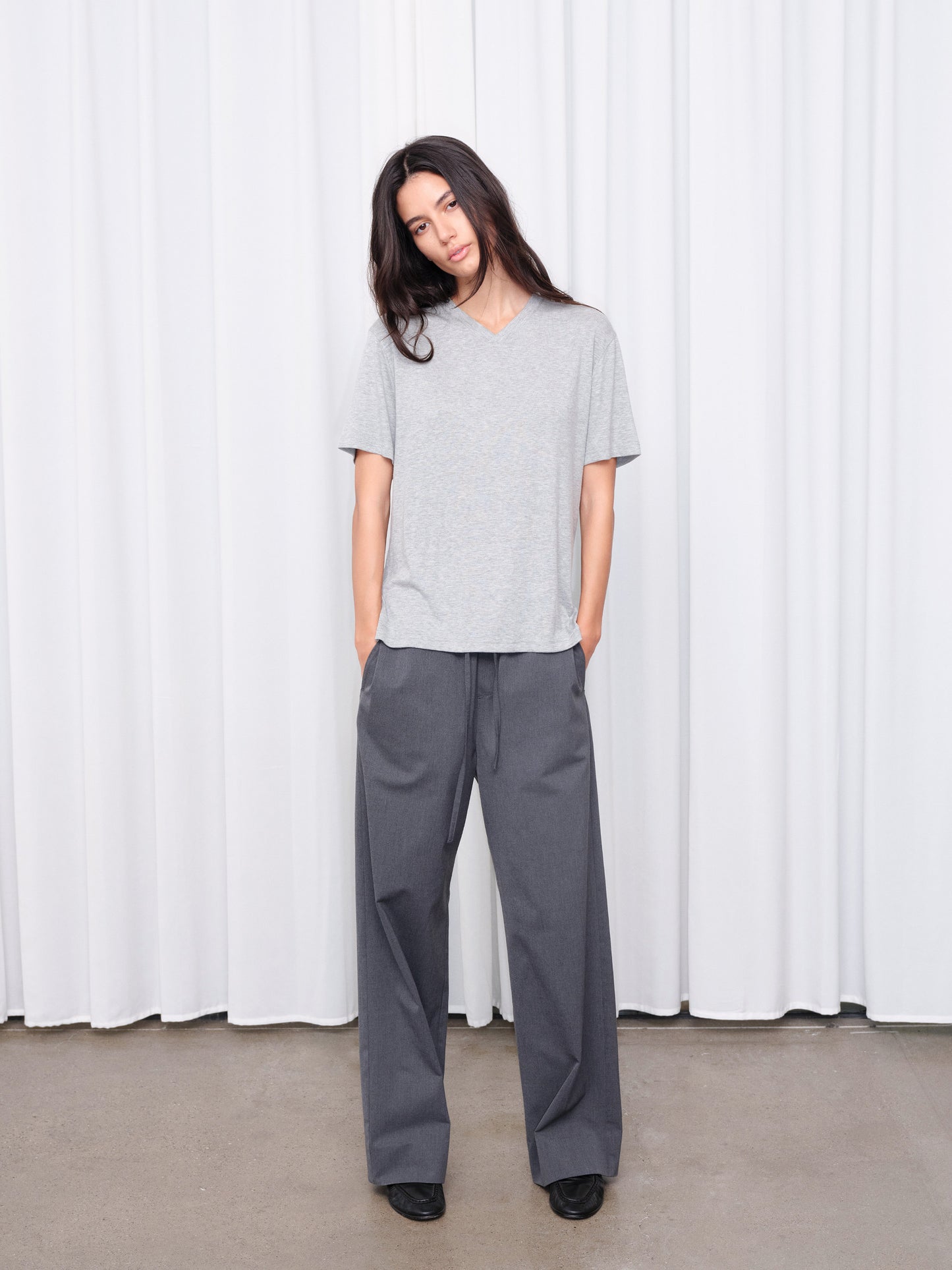 Elegant V-Neck Slim-Fit T-Shirt
