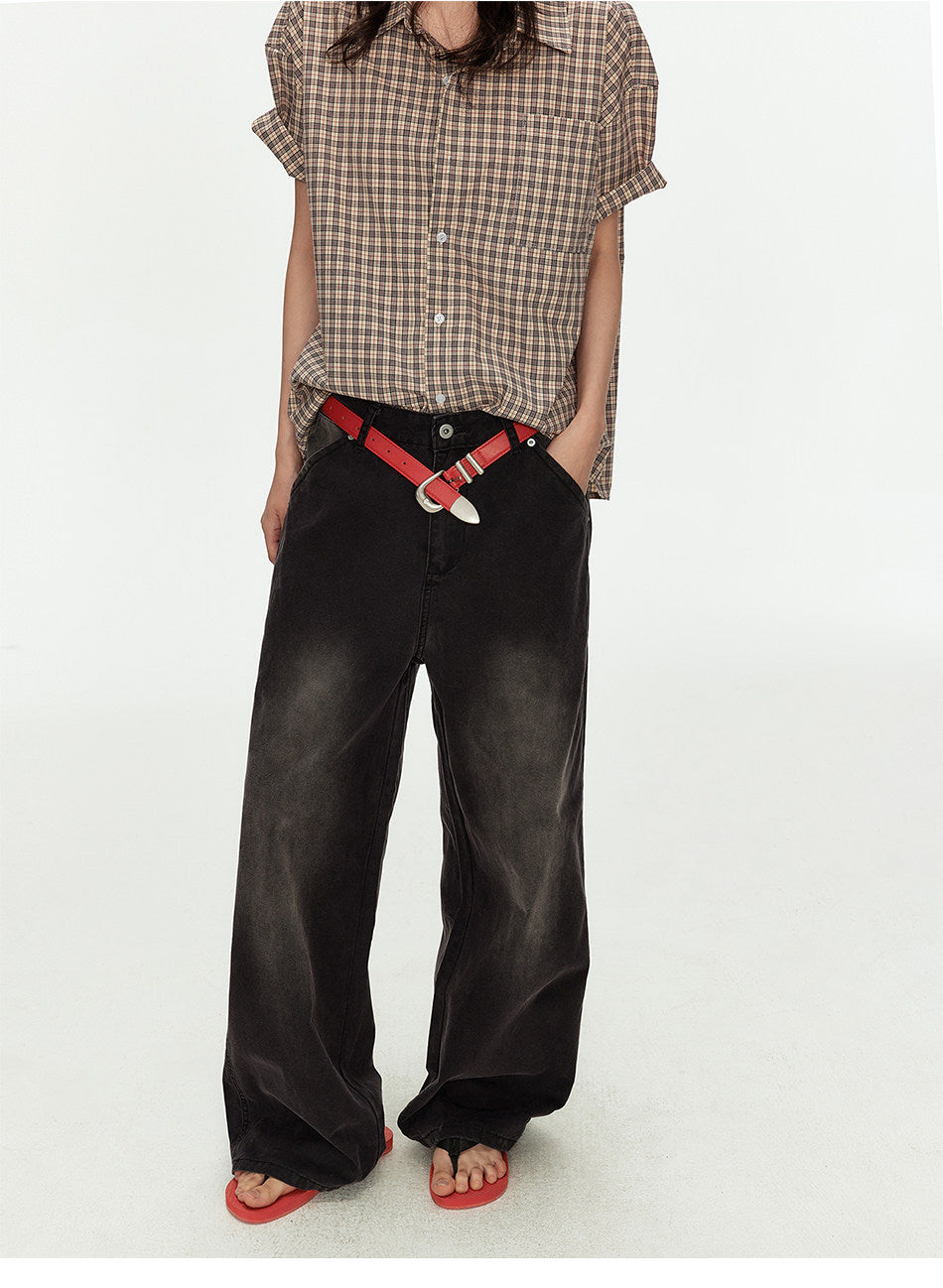 Retro Loose-Fit Wide-Leg Jeans