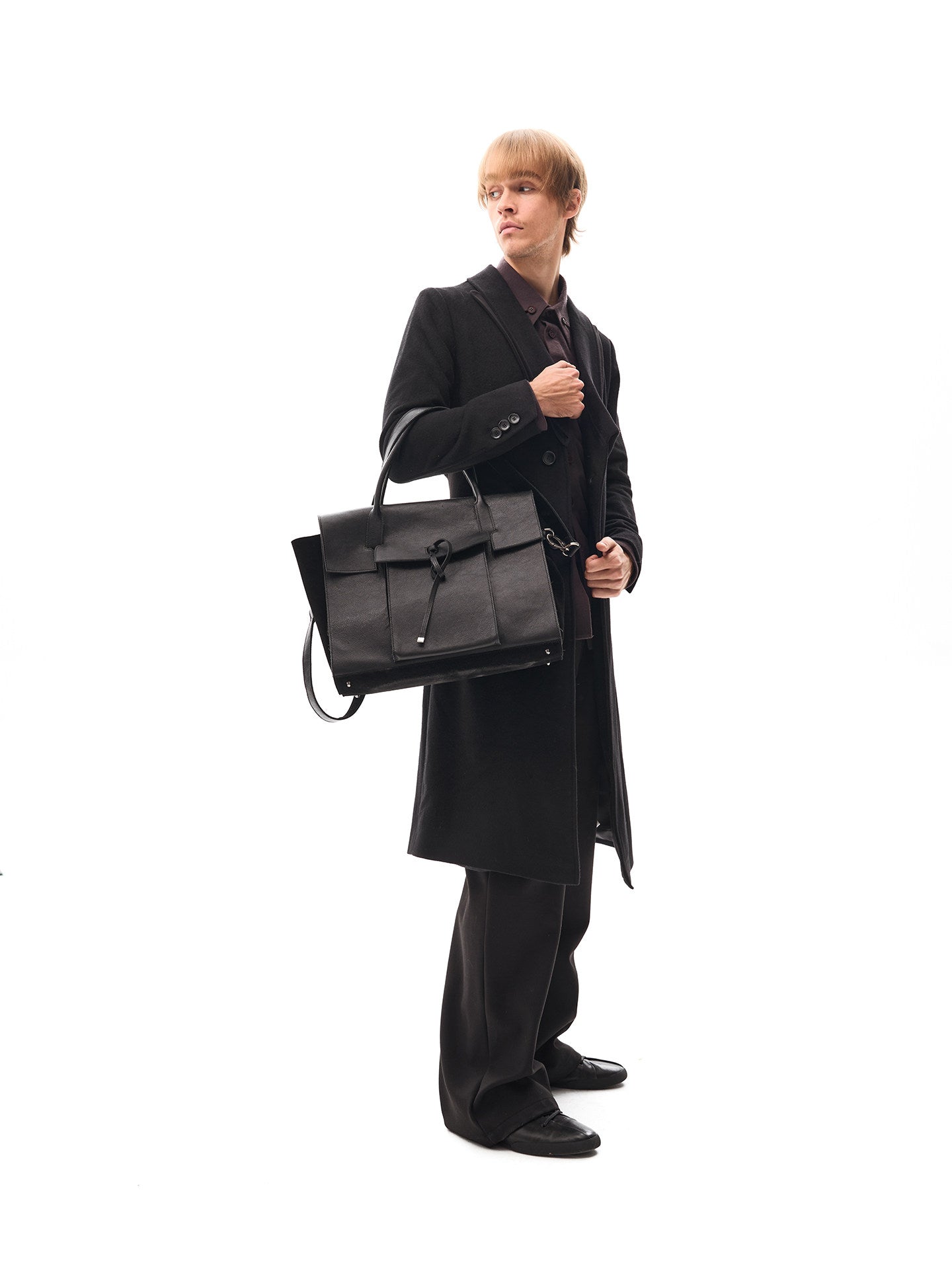 Cowhide Textured Tote Bag