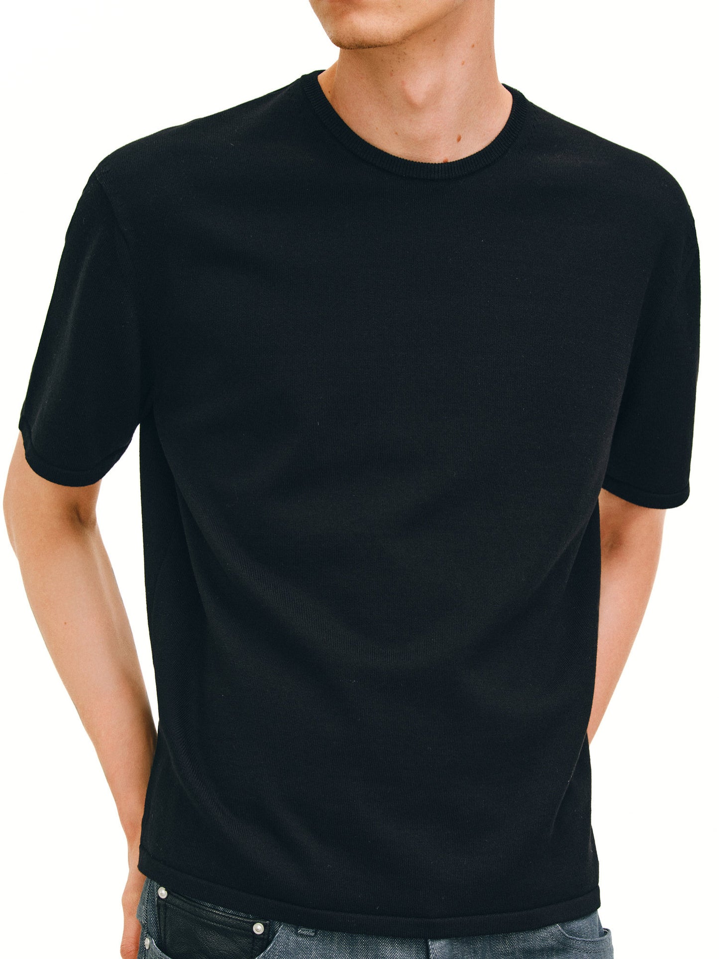 Cotton-Mulberry Silk T-Shirt