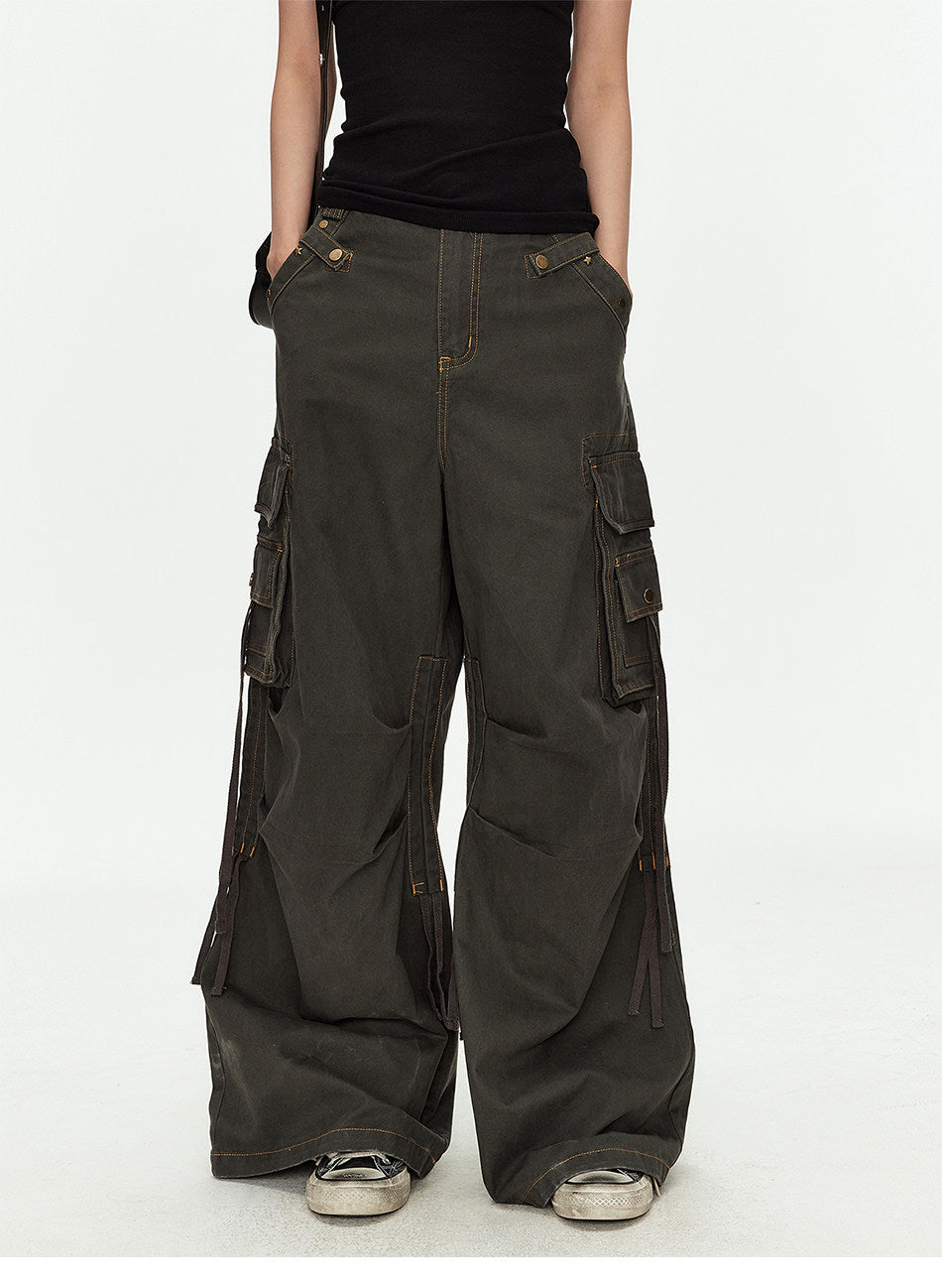 Wide-Leg Cargo Pants