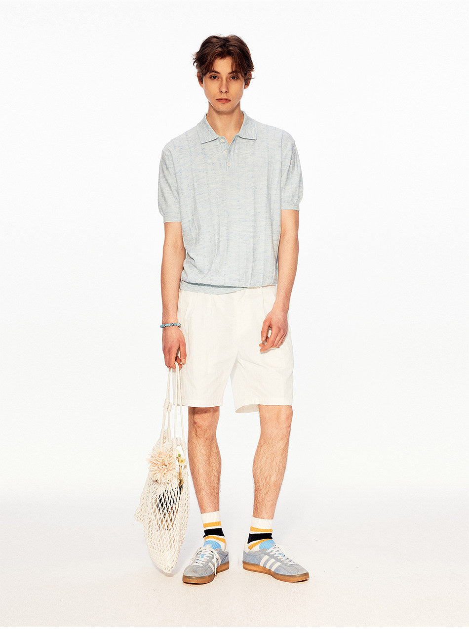 Breathable Knit Polo Shirt