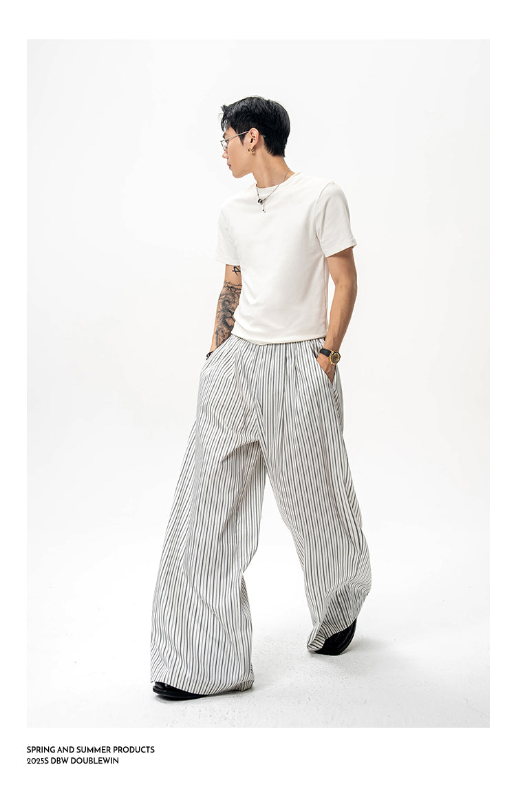Retro High-End Striped Casual Pants