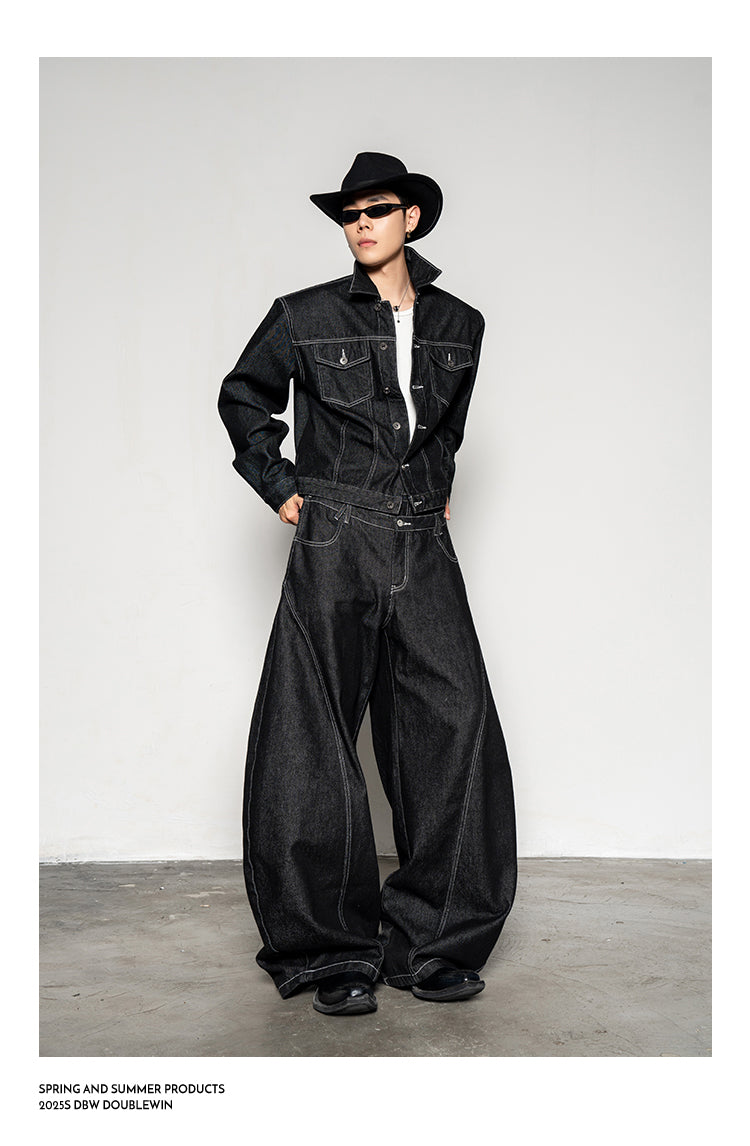 Washed Embroidered Denim Jacket