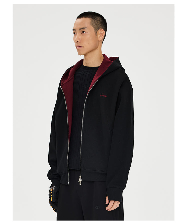 Zipper Hooded Sweatshirt