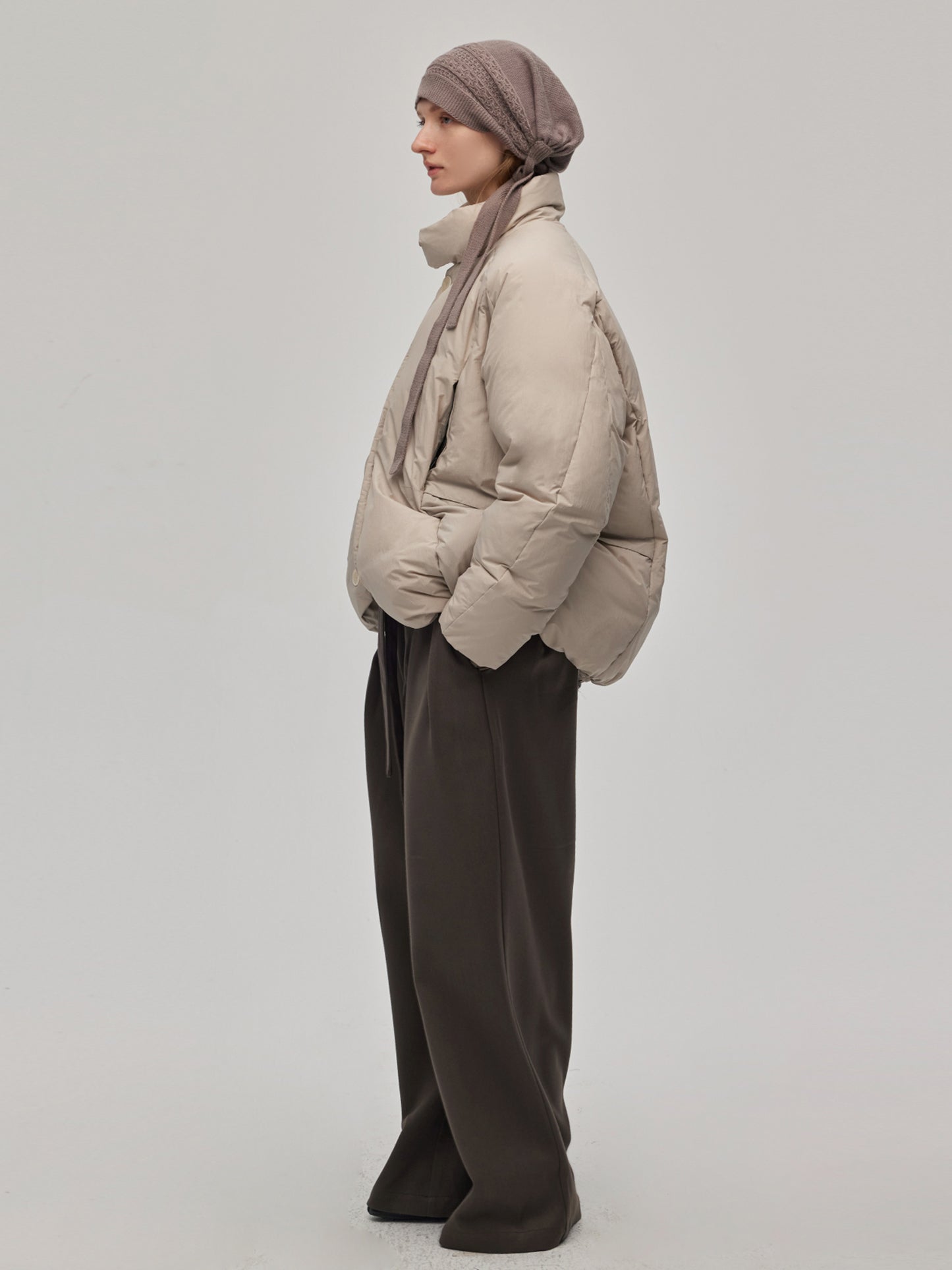 Stand collar down jacket