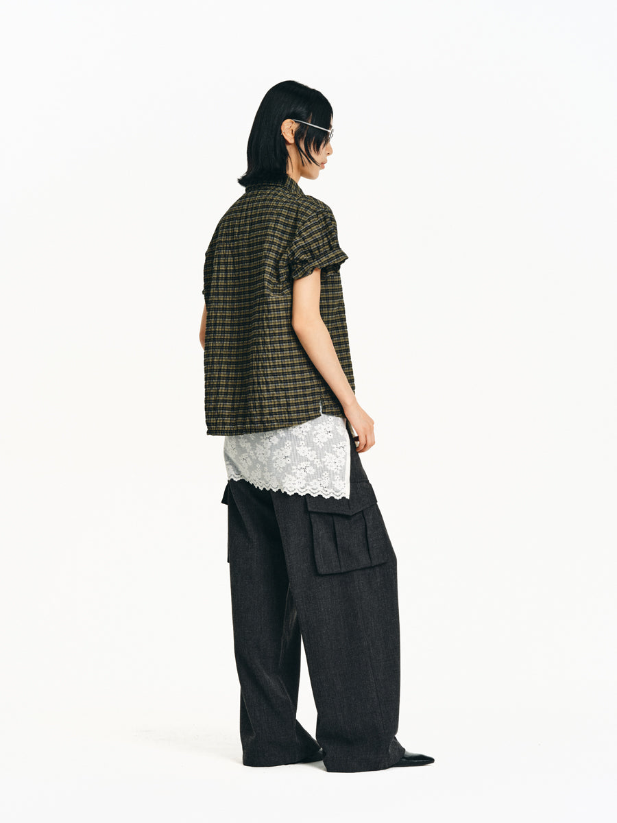 Elastic Pockets Casual Pants