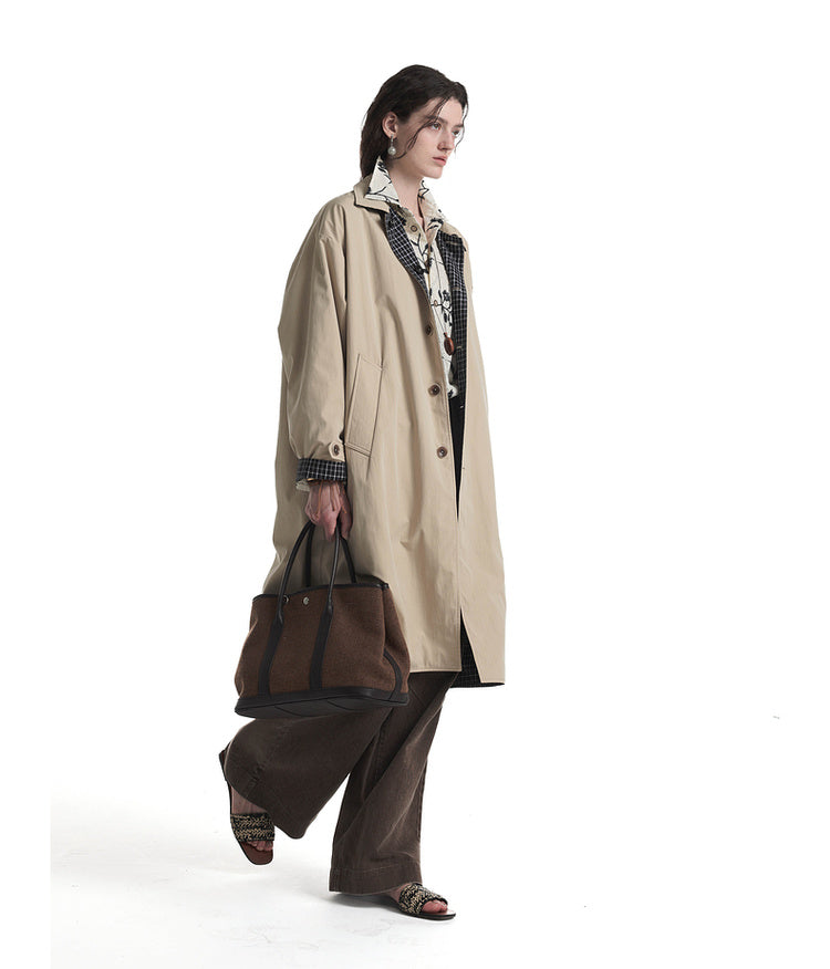 Reversible Long Trench Coat