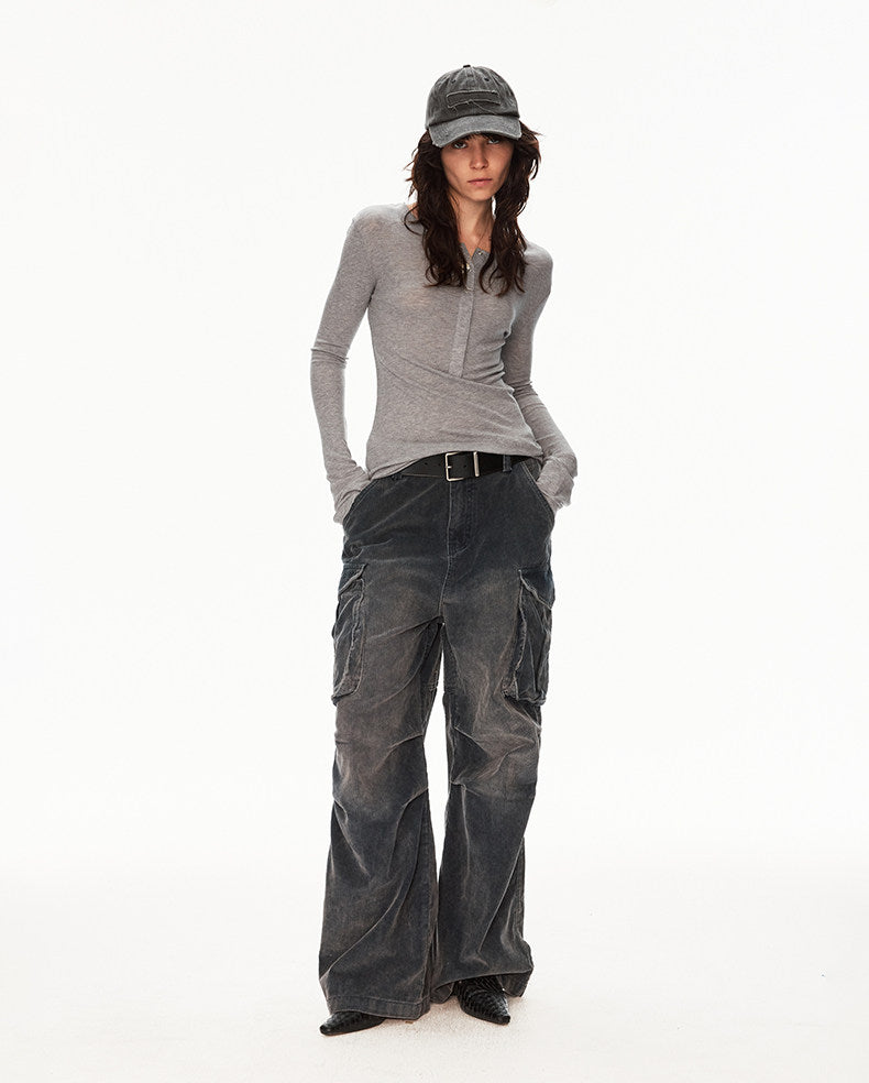 Corduroy Washed Work Pants