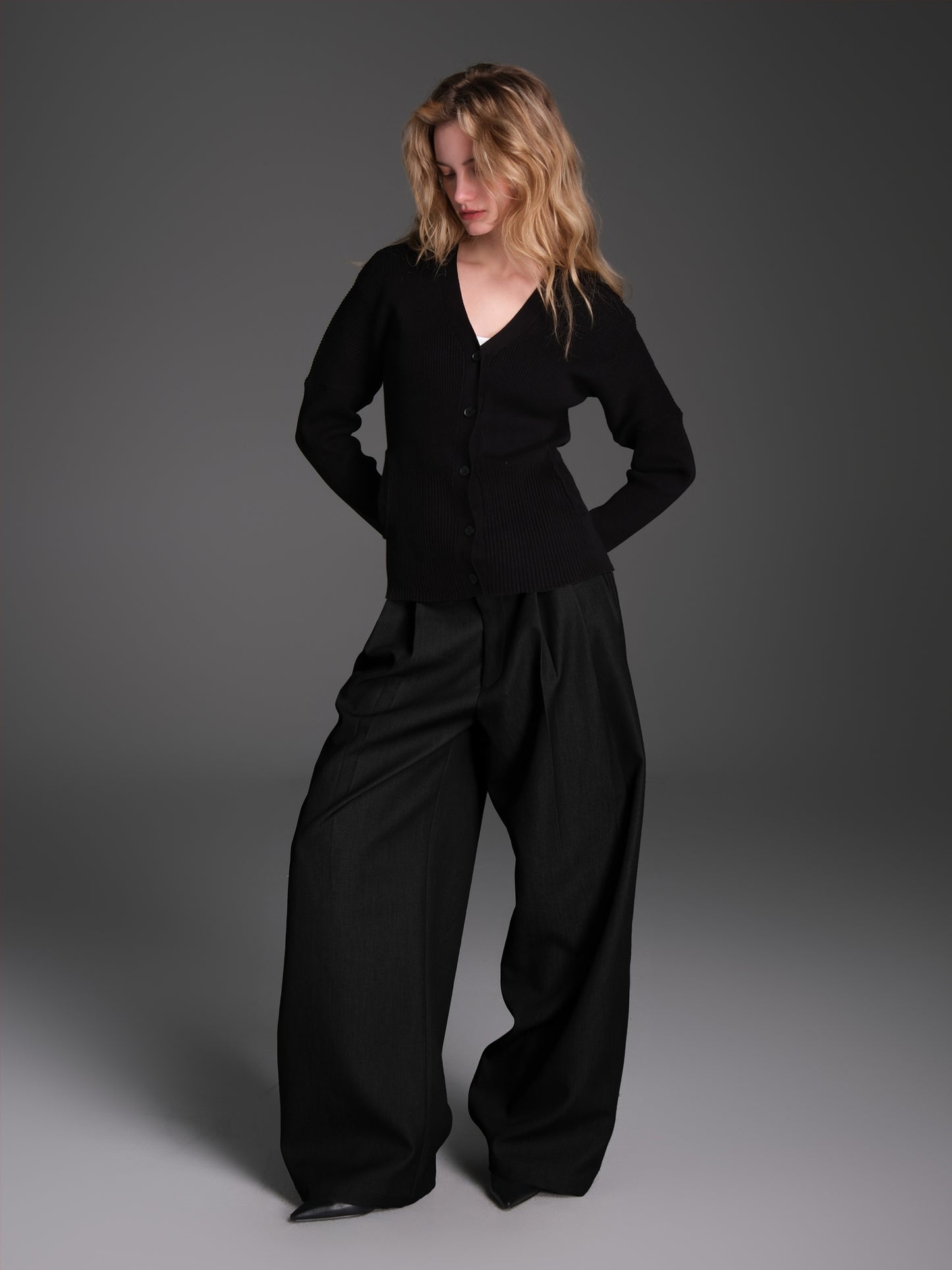 Double Pleated Straight Pants