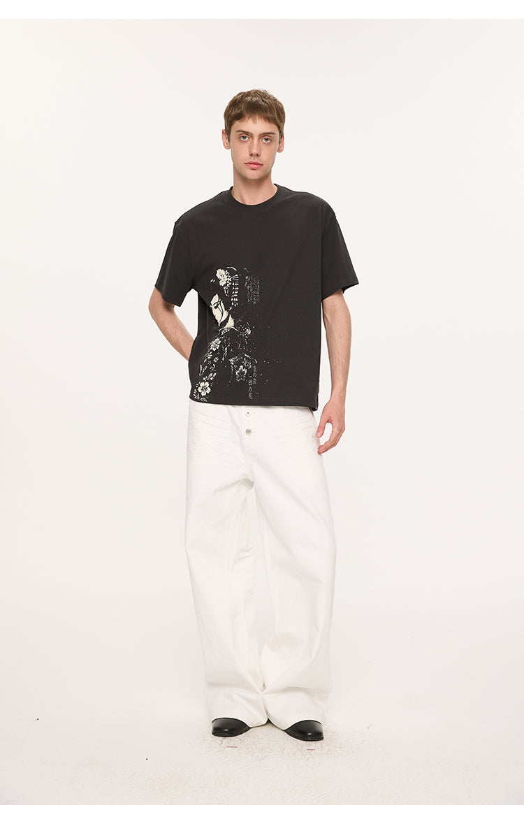 Portrait print T-shirt