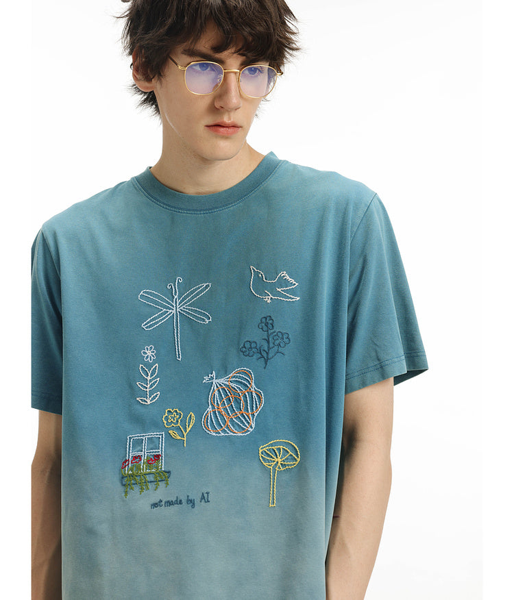 Gradation Washed T-Shirt