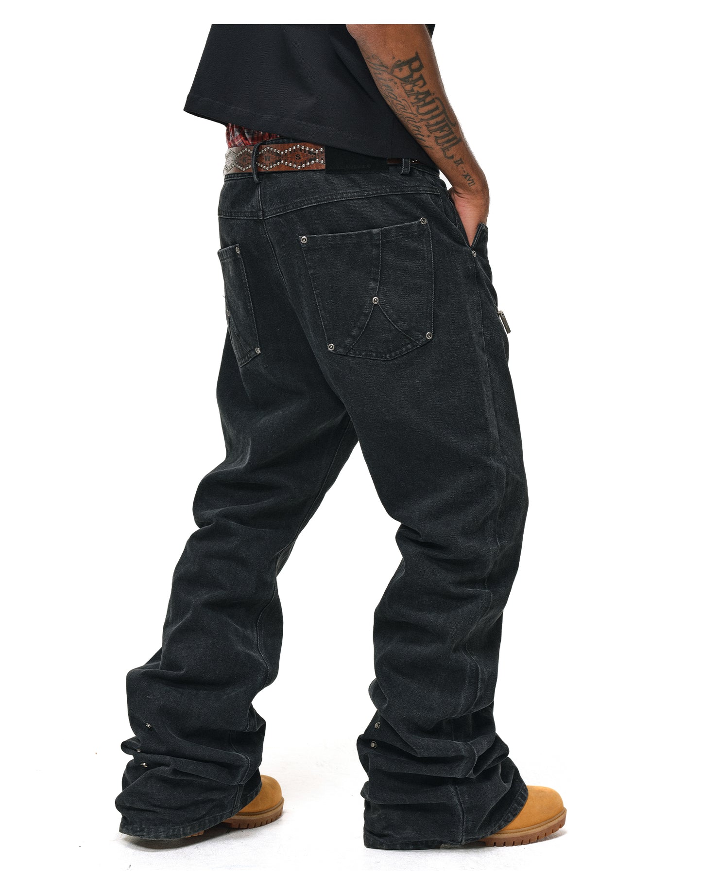 High Street Zipper Jeans