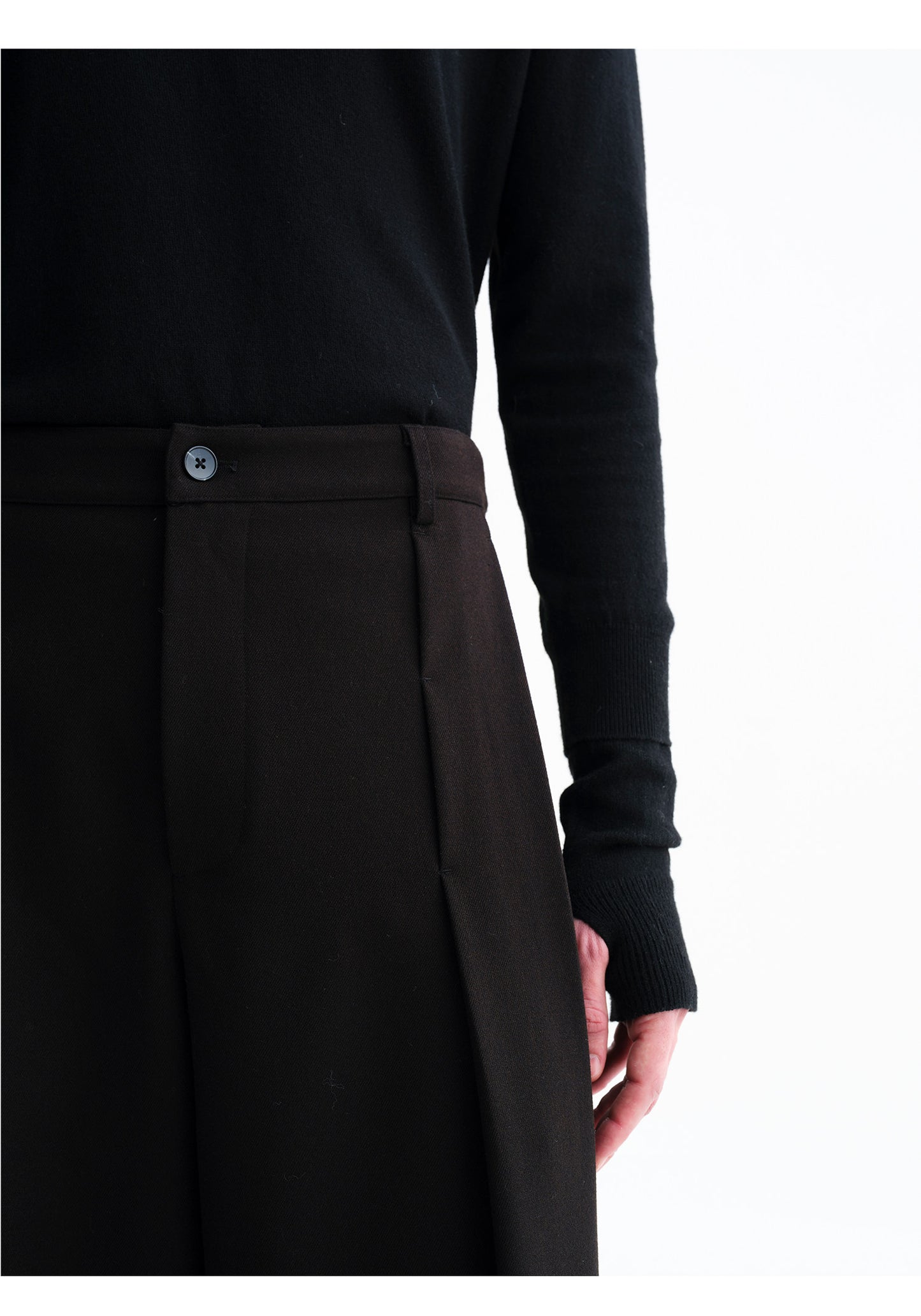 Unisex Pleated Wide-Leg Pants