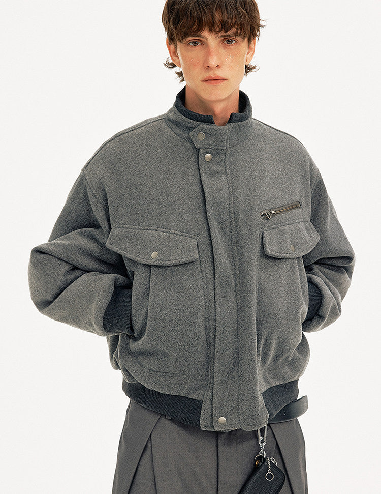 Stand Collar Workwear Jacket