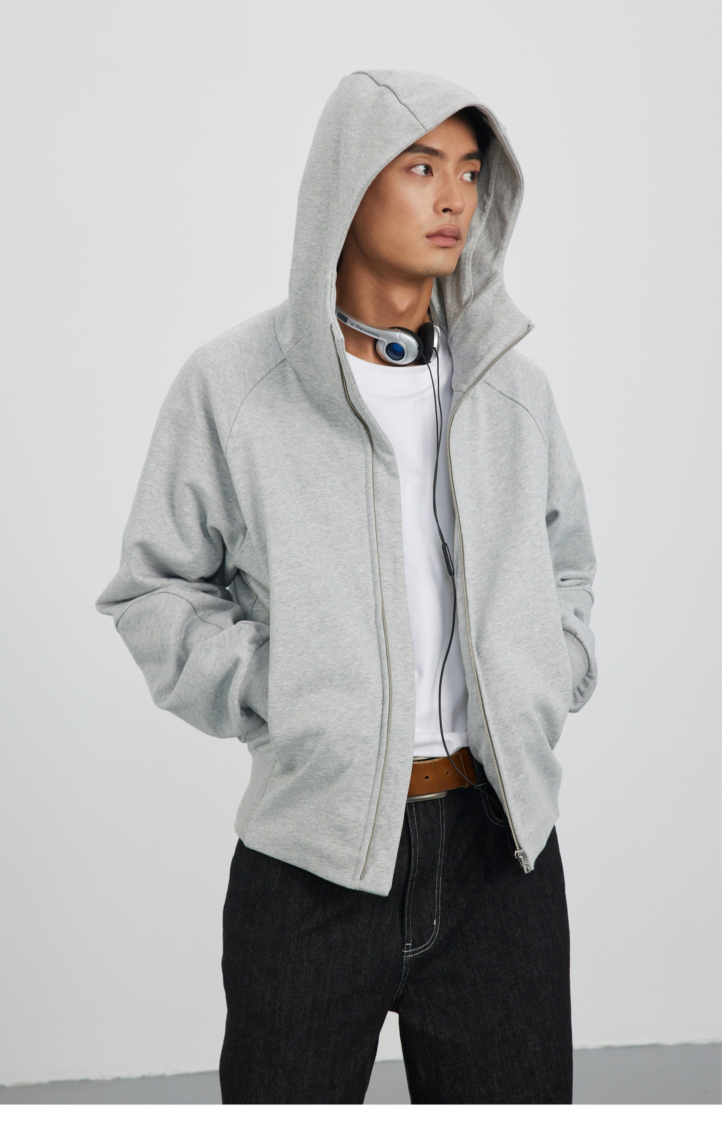 Turtleneck Hooded Sweatshirt