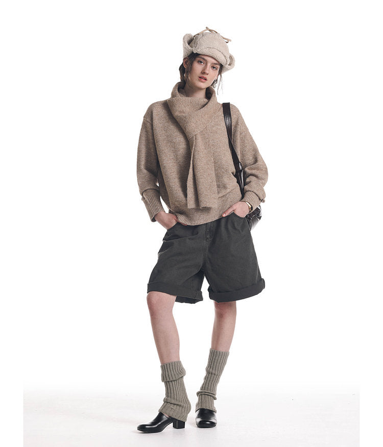 Pullover Scarf Sweater