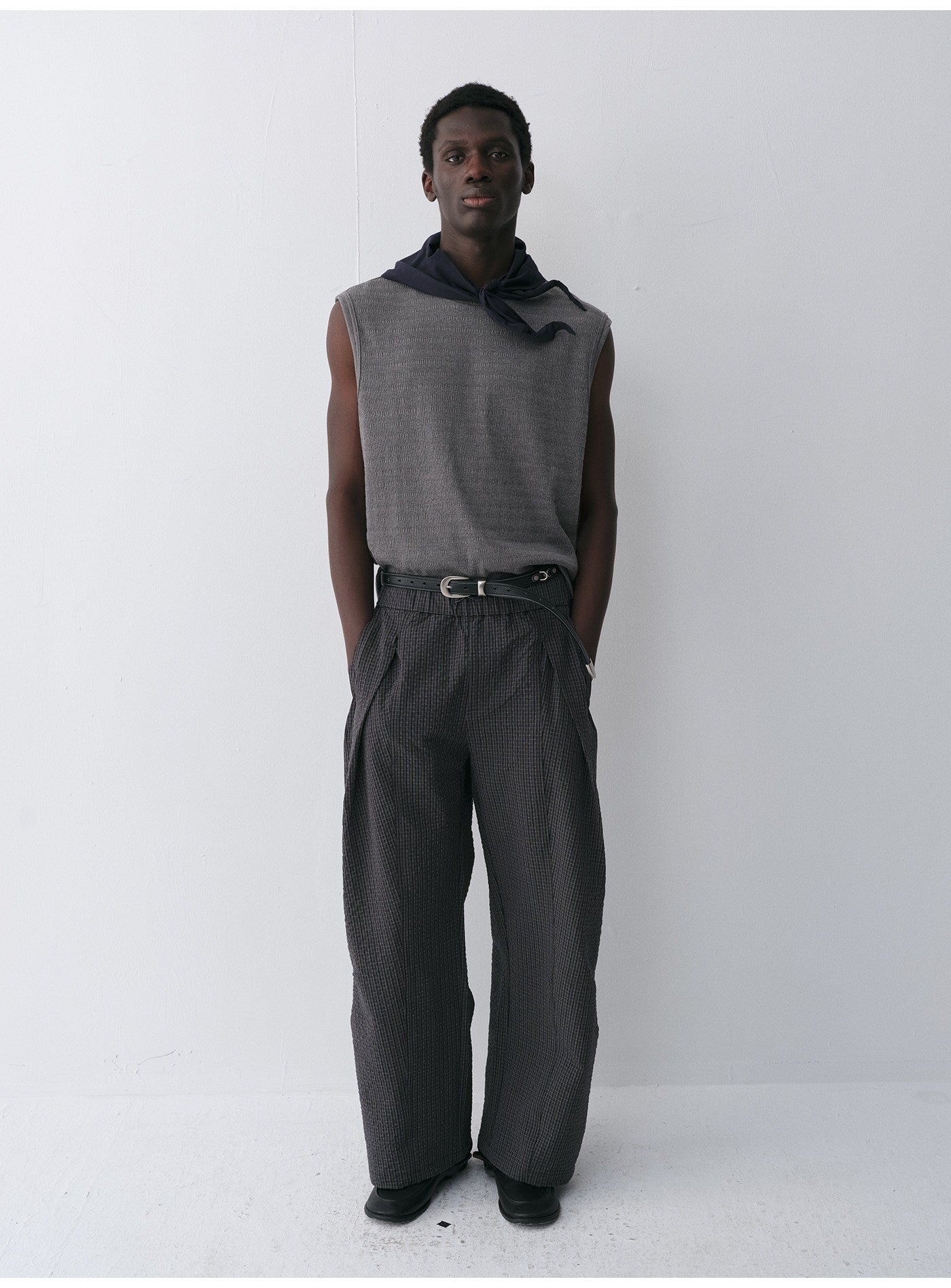 Cotton-Blend Sleeveless Shirt
