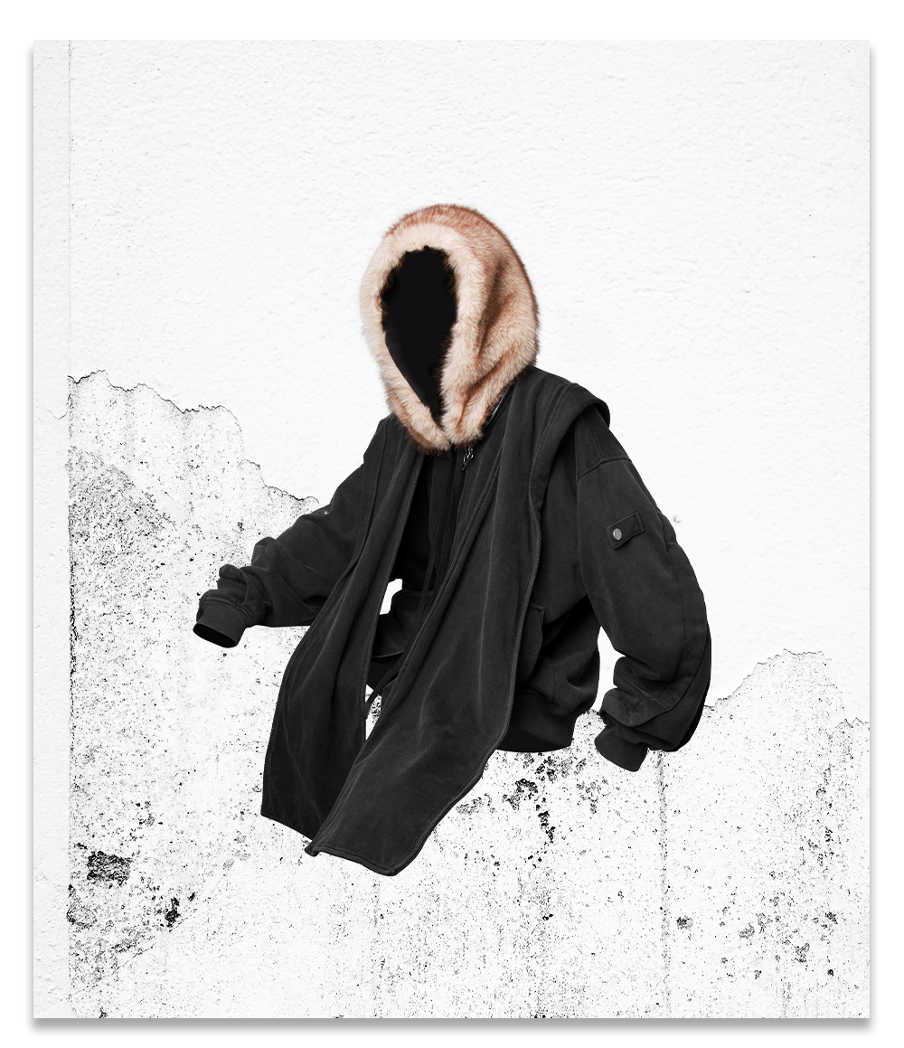 Wash-processed oversized sweatshirt