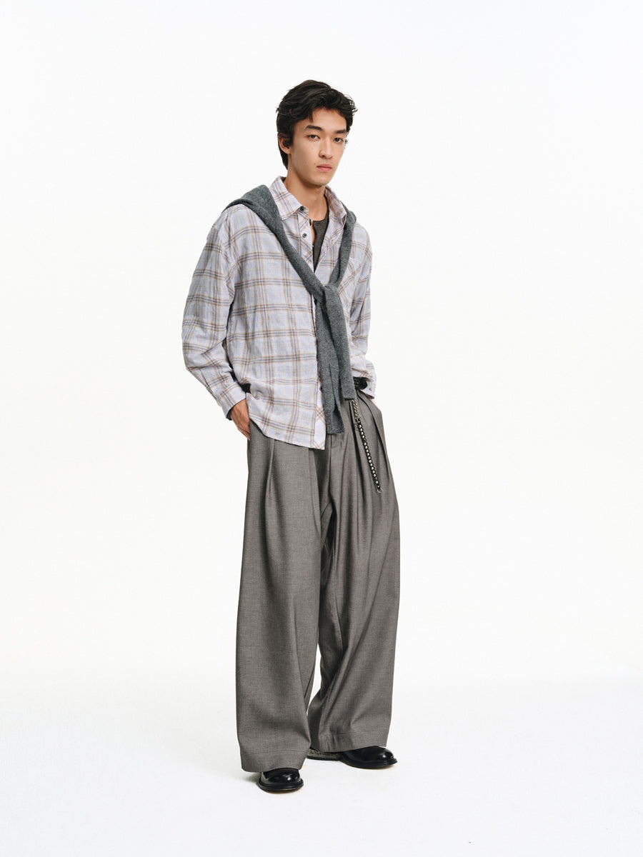 Wide-Leg Casual Pants
