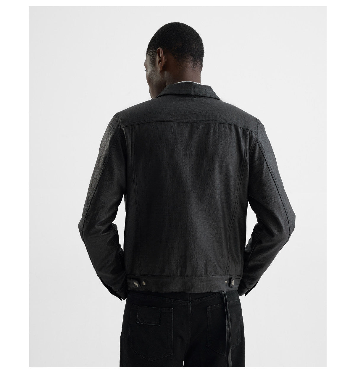 Coated Short Biker Jacket