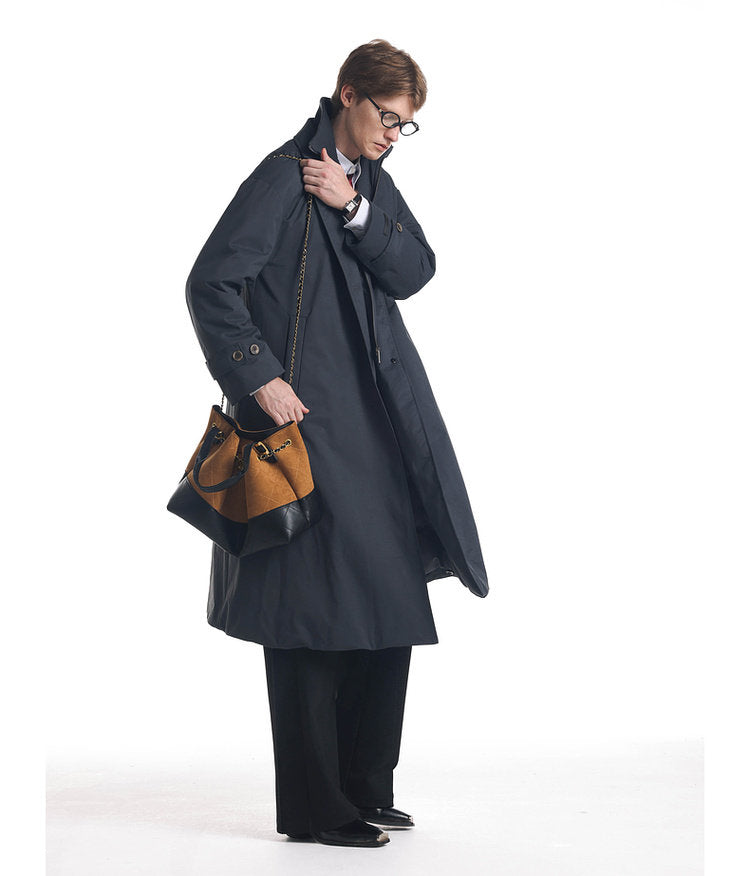 Faux Two-Piece Windproof Coat