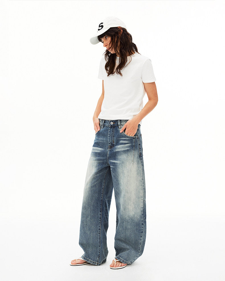 Minimalist Washed Simitar Jeans