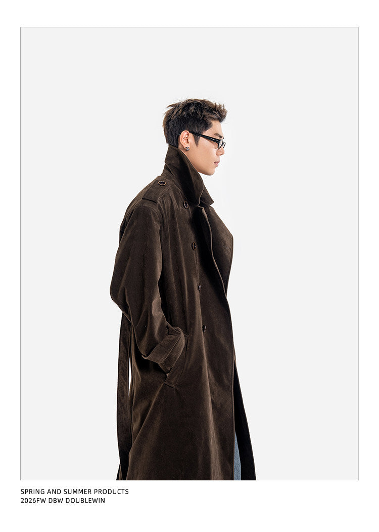 Classic Suede Trench Coat　
