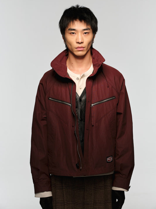 Coated, Wax-Finished Hooded Jacket