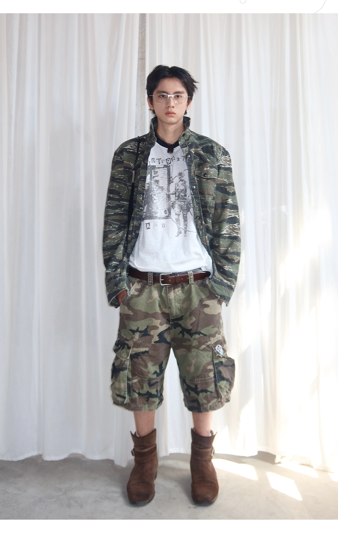 Color-block Print T-Shirt