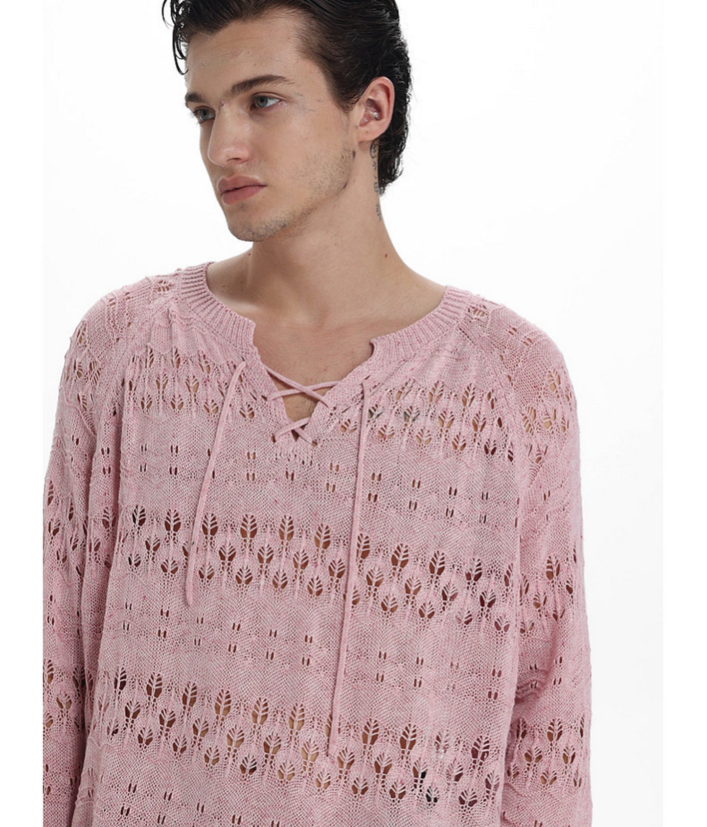 Lightweight Flyknit Tie-Up Sweater