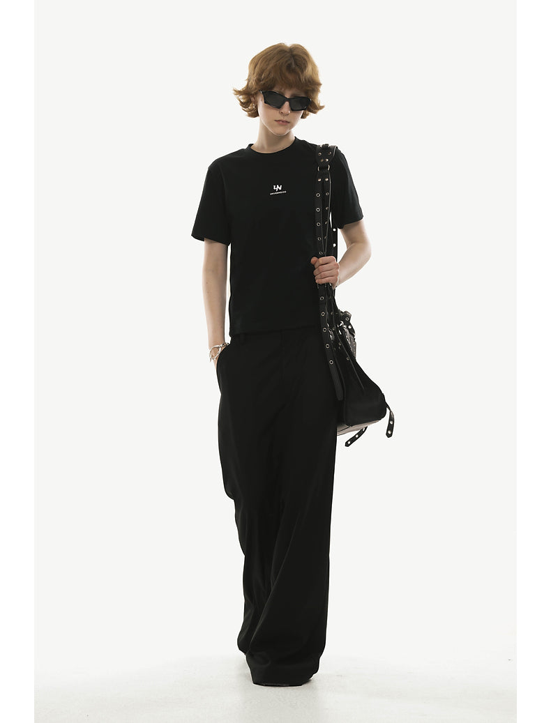 Low-end style silhouette drape pants