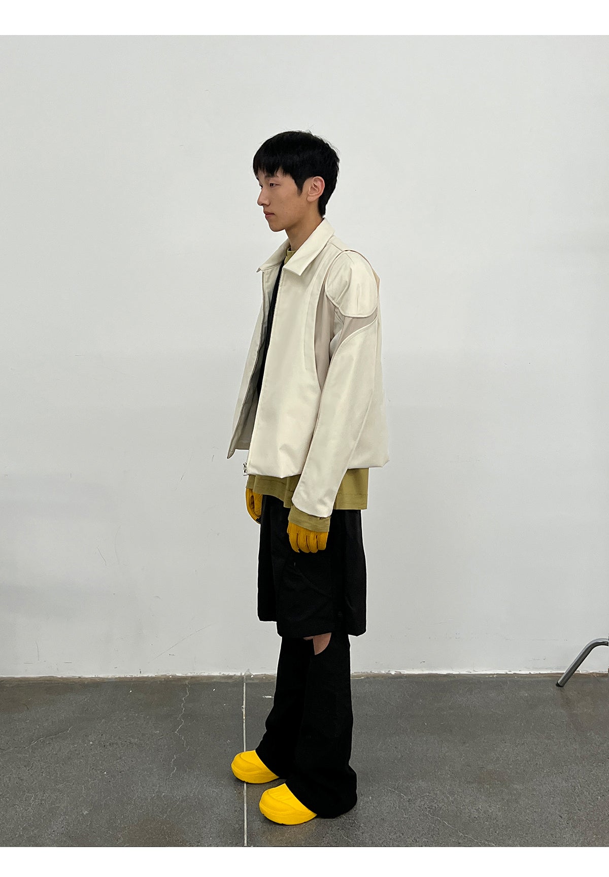 Deconstructed Armor Type Clean Fit Jacket